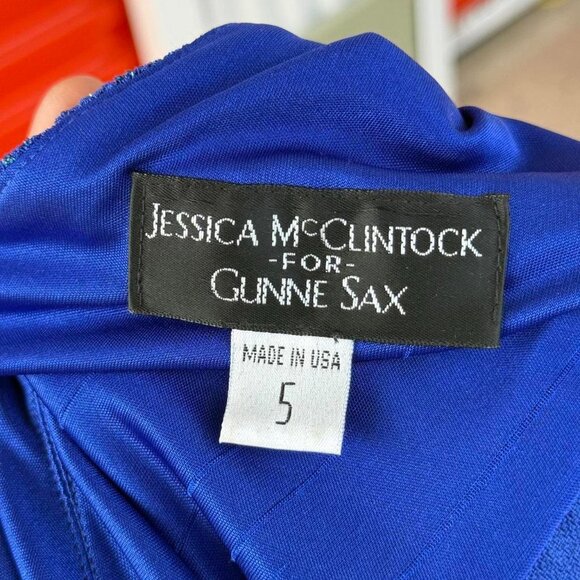 Vintage Royal Blue Formal Gown - Picture 5 of 8